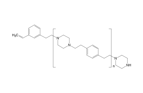 alpha-(p-VINYLPHENETHYL)-omega-PIPERAZINYLPOLY{[(1,4-PIPERAZINEDIYL)ETHYLENE]-p-PHENYLENEETHYLENE}