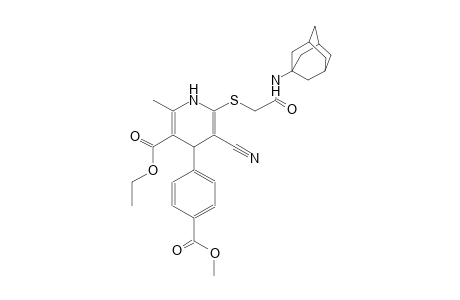 ethyl 6-{[2-(1-adamantylamino)-2-oxoethyl]sulfanyl}-5-cyano-4-[4-(methoxycarbonyl)phenyl]-2-methyl-1,4-dihydro-3-pyridinecarboxylate