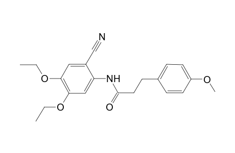 N-(2-cyano-4,5-diethoxyphenyl)-3-(4-methoxyphenyl)propanamide