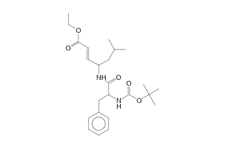 2-(E)-Heptenoic acid, (4S)-4-[(t-butoxycarbonyl-(S)-phenylalanyl)amino]-6-methyl, ethyl ester