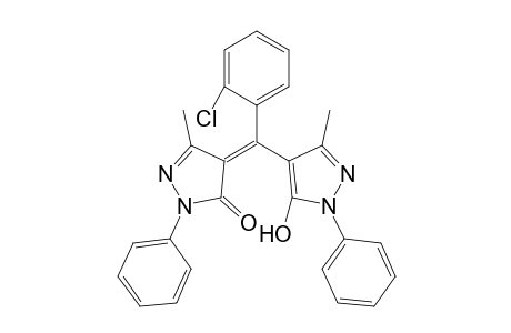 (4Z)-4-[(2-Chlorophenyl)(5-hydroxy-3-methyl-1-phenyl-1H-pyrazol-4-yl)methylene]-5-methyl-2-phenyl-2,4-dihydro-3H-pyrazol-3-one
