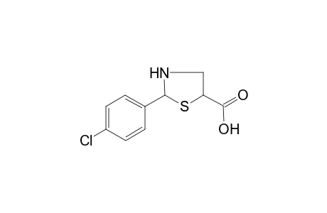 Thiazolidine-5-carboxylic acid, 2-(4-chlorophenyl)-