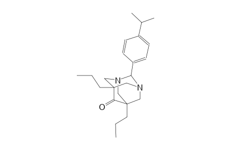 Tricyclo[3.3.1.(13,7)]decan-6-one, 2-(4-isopropylphenyl)-5,7-dipropyl-1,3-diaza-