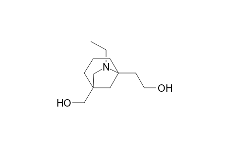 1-(Hydroxymethyl)-5-(hydroxyethyl)-6-ethyl-6-azabicyclo[3.2.1]octane