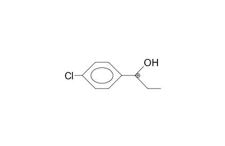 (4-Chloro-phenyl)-ethyl-hydroxy-carbenium cation