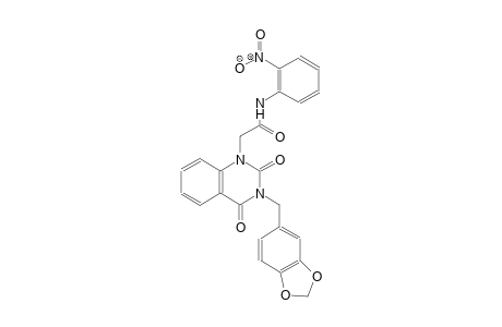 2-(3-(1,3-benzodioxol-5-ylmethyl)-2,4-dioxo-3,4-dihydro-1(2H)-quinazolinyl)-N-(2-nitrophenyl)acetamide