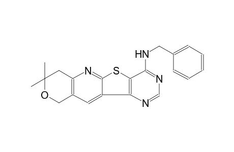 8H-pyrano[3'',4'':5',6']pyrido[3',2':4,5]thieno[3,2-d]pyrimidin-4-amine, 7,10-dihydro-8,8-dimethyl-N-(phenylmethyl)-