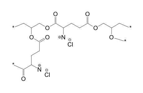 Polyester from glutamic acid hydrochloride and glycerol