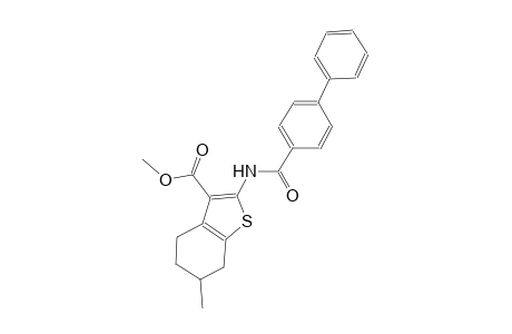 methyl 2-[([1,1'-biphenyl]-4-ylcarbonyl)amino]-6-methyl-4,5,6,7-tetrahydro-1-benzothiophene-3-carboxylate