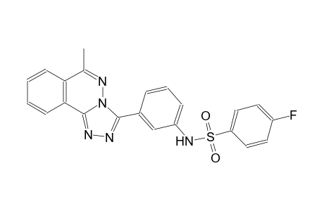 4-fluoro-N-[3-(6-methyl[1,2,4]triazolo[3,4-a]phthalazin-3-yl)phenyl]benzenesulfonamide