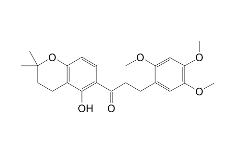 1-(5-hydroxy-2,2-dimethyl-3,4-dihydro-2H-chromen-6-yl)-3-(2,4,5-trimethoxyphenyl)propan-1-one
