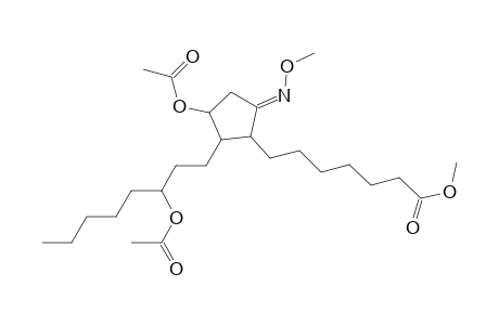 7-(2-(3-acetoxyoctyl)-3-(acetoxy)-5-(methoxyimino)cyclopentyl)heptanoic acid methyl ester