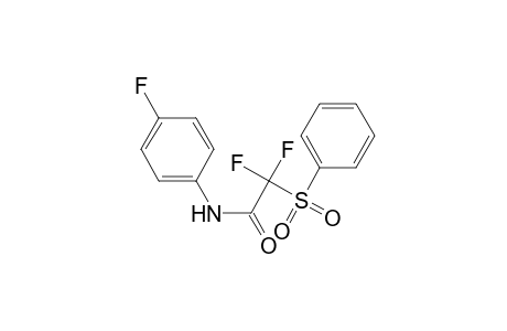 2,2-Difluoro-N-(4-fluorophenyl)-2-(phenylsulfonyl)acetamide