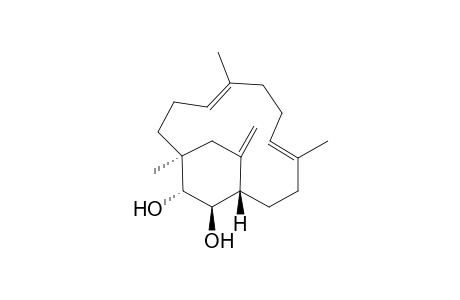 (+-)-Secotrinervitene-2.beta.,3.alpha.-diol