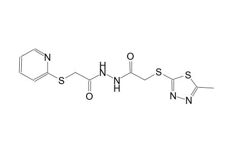 2-[(5-methyl-1,3,4-thiadiazol-2-yl)sulfanyl]-N'-[(2-pyridinylsulfanyl)acetyl]acetohydrazide