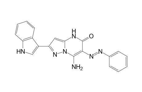 7-Amino-2-(1H-indol-3-yl)-6-(phenyl-diazenyl)pyrazolo[1,5-a]pyrimidin-5(4H)-one