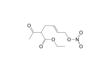 4-Hexenoic acid, 2-acetyl-6-(nitrooxy)-, ethyl ester, (E)-