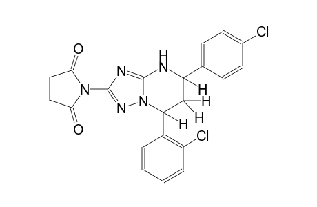 1-[7-(2-chlorophenyl)-5-(4-chlorophenyl)-4,5,6,7-tetrahydro[1,2,4]triazolo[1,5-a]pyrimidin-2-yl]-2,5-pyrrolidinedione
