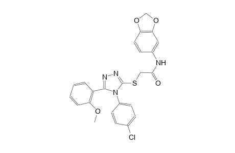 N-(1,3-benzodioxol-5-yl)-2-{[4-(4-chlorophenyl)-5-(2-methoxyphenyl)-4H-1,2,4-triazol-3-yl]sulfanyl}acetamide