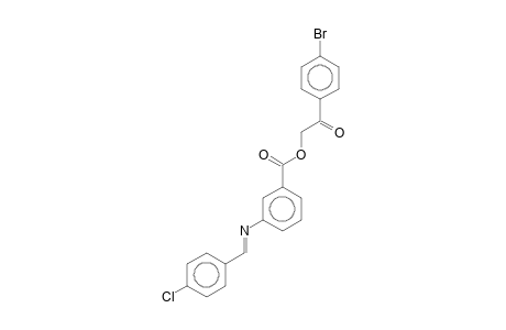 4-Bromobenzoylmethyl 3-(4-chlorobenzylideneamino)benzoate