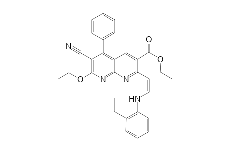 3-Cyano-2-ethoxy-6-ethoxycarbonyl-7-[2-(2-ethylphenylamino)vinyl]-4-phenyl-1,8-naphthyridine