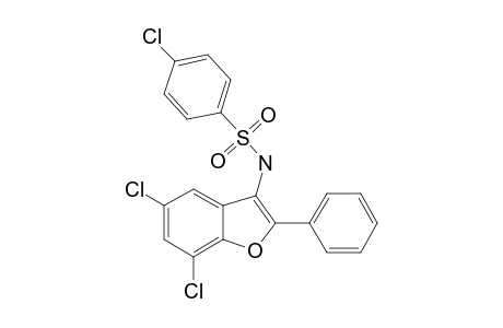 4-CHLORO-N-(5,7-DICHLORO-2-PHENYLBENZOFURAN-3-YL)-BENZENESULFONAMIDE