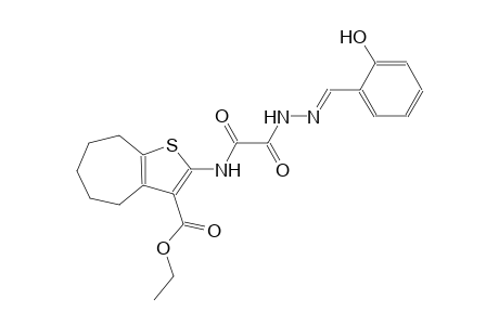 ethyl 2-{[[(2E)-2-(2-hydroxybenzylidene)hydrazino](oxo)acetyl]amino}-5,6,7,8-tetrahydro-4H-cyclohepta[b]thiophene-3-carboxylate