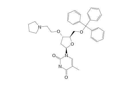 3'-O-(2-PYRROLIDINOETHYL)-5'-O-TRITYLTHYMIDINE