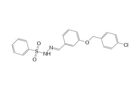 N'-((E)-{3-[(4-chlorobenzyl)oxy]phenyl}methylidene)benzenesulfonohydrazide