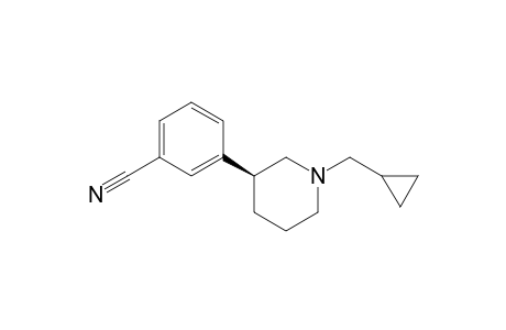 3-[(3S)-1-(cyclopropylmethyl)-3-piperidinyl]benzonitrile