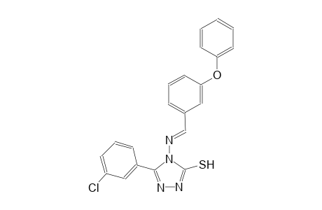 5-(3-chlorophenyl)-4-{[(E)-(3-phenoxyphenyl)methylidene]amino}-4H-1,2,4-triazol-3-yl hydrosulfide