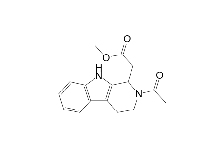 1,2,3,4-Tetrahydro-2-acetyl-1-[(methoxycarbonyl)methyl]-.beta.-carboline