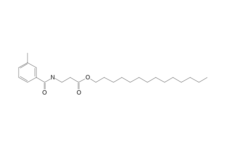 .beta.-Alanine, N-(3-methylbenzoyl)-, tetradecyl ester