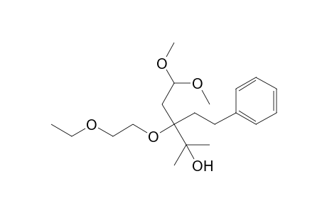 2-Methyl-5-phenyl-3-[(1-ethoxy)ethoxy]-3-[(2,2-dimethoxy)ethyl]pentan-2-ol