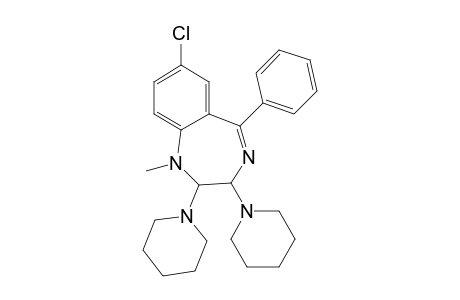 1H-1,4-Benzodiazepine, 7-chloro-1-methyl-2,3-dihydro-5-phenyl-2,3-bis(1-piperidinyl)-