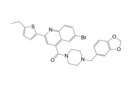 4-{[4-(1,3-benzodioxol-5-ylmethyl)-1-piperazinyl]carbonyl}-6-bromo-2-(5-ethyl-2-thienyl)quinoline