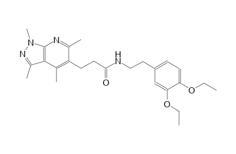 1H-pyrazolo[3,4-b]pyridine-5-propanamide, N-[2-(3,4-diethoxyphenyl)ethyl]-1,3,4,6-tetramethyl-