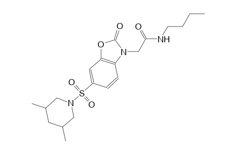 3-benzoxazoleacetamide, N-butyl-6-[(3,5-dimethyl-1-piperidinyl)sulfonyl]-2,3-dihydro-2-oxo-