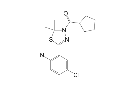 3-CYCLOPENTYLCARBONYL-5-(2-AMINO-5-CHLOROPHENYL)-2,2-DIMETHYL-2,3-DIHYDRO-1,3,4-THIADIAZOLE