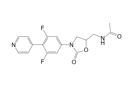 N-[[3-(3,5-difluoro-4-pyridin-4-ylphenyl)-2-oxo-1,3-oxazolidin-5-yl]methyl]acetamide