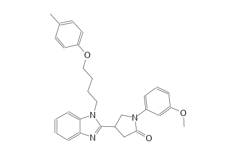 1-(3-methoxyphenyl)-4-{1-[4-(4-methylphenoxy)butyl]-1H-benzimidazol-2-yl}-2-pyrrolidinone