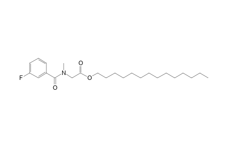 Sarcosine, N-(3-fluorobenzoyl)-, tetradecyl ester