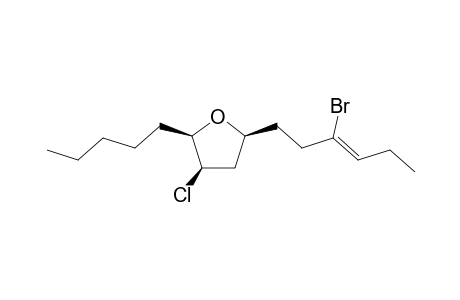 5(R)-Pentyl-4(S)-chloro-2(R)-(1-Bromo-3(E)-hexenyl)tetrahydrofuran isomer