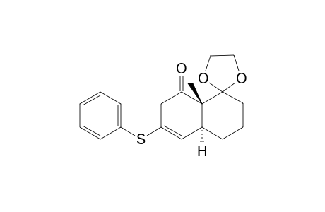 trans-3',4',4a',8a'-tetrahydro-8a'-methyl-6'-(phenylthio)-spiro[1,3-dioxo]ane-2,1'(2'H)-naphthalen]-8'(5'H)-one