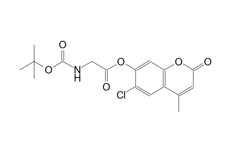 6-chloro-4-methyl-2-oxo-2H-chromen-7-yl [(tert-butoxycarbonyl)amino]acetate