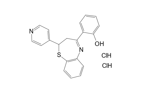 o-[2,3-DIHYDRO-2-(4-PYRIDYL)-1,5-BENZOTHIAZEPIN-4-YL]PHENOL, DIHYDROCHLORIDE