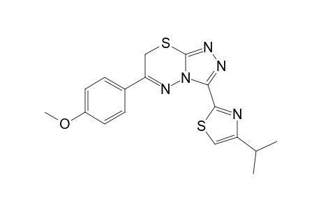 3-(4-Isopropylthiazol-2-yl)-6-(4-methoxyphenyl)-7H-[1,2,4]triazolo[3,4-b][1,3,4]thiadiazine