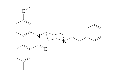 N-(3-Methoxyphenyl)-3-methyl-N-[1-(2-phenylethyl)piperidin-4-yl]benzamide