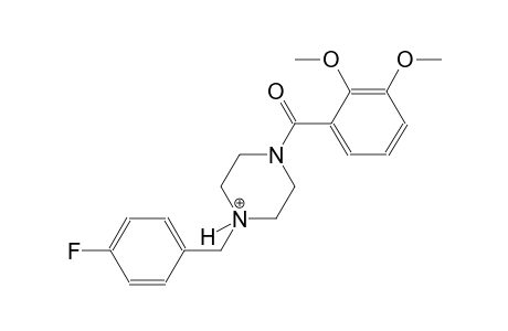 1-(2,3-dimethoxybenzoyl)-4-(4-fluorobenzyl)piperazin-4-ium