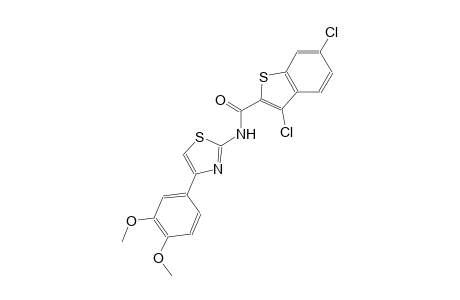 3,6-dichloro-N-[4-(3,4-dimethoxyphenyl)-1,3-thiazol-2-yl]-1-benzothiophene-2-carboxamide